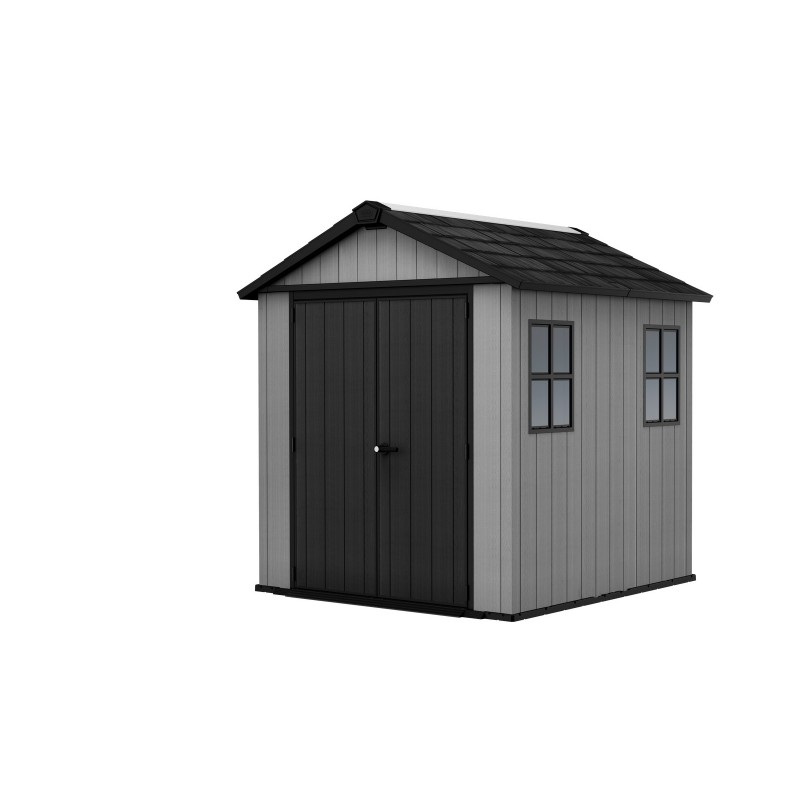 Keter Abri de Jardin en Résine NEWTON PLUS 775 gris avec double option de montage