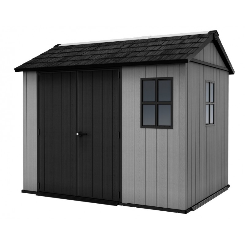 Keter Abri de Jardin en Résine NEWTON PLUS 759 gris avec double option de montage