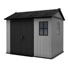 Keter Abri de Jardin en Résine NEWTON PLUS 975 gris avec double option de montage