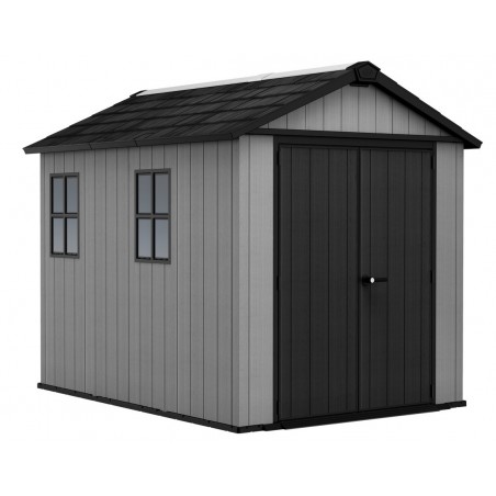 Keter Abri de Jardin en Résine NEWTON PLUS 975 gris avec double option de montage