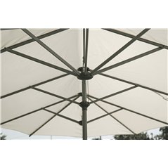 Greenwood Oval Aluminum Garden Parasol with 2x4m Central Pole Ecru - Anthracite