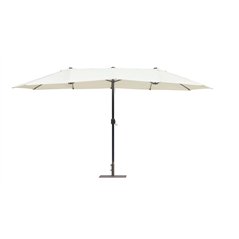 Ombrellone Ovale Doppio In Alluminio con Palo Centrale 2,7x4,5 mt Ecru' - Antracite