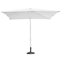 Ombrellone Montana In Alluminio con Palo Centrale 3x3 mt Bianco - Bianco