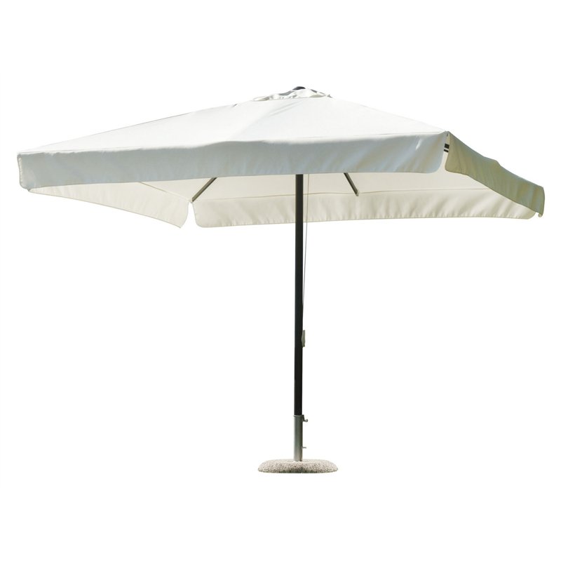 Greenwood Aluminum Garden Parasol with Central Pole 3x3 m Ecru - Anthracite