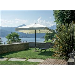 Parasol de jardin en aluminium avec mât central 3x3 m Écru - Anthracite Greenwood