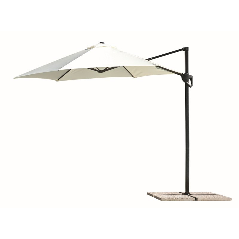 Greenwood Iron Garden Parasol with Side Pole Ø2.7 m Ecru - Anthracite