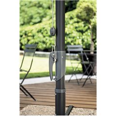 Ombrellone In Alluminio con Palo Centrale 5x5 mt Ecru' - Antracite