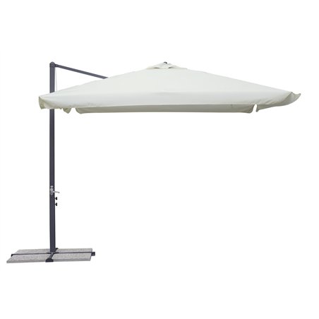 Ombrellone Florida In Alluminio con Palo Laterale 3x3 mt Ecru' - Antracite