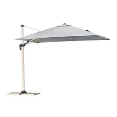 Ombrellone California In Alluminio con Palo Laterale 3x3 mt Spuncrylic Grigio - Wooden Look