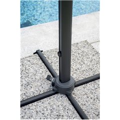 Ombrellone Colorado In Alluminio con Palo Laterale 3x3 mt Ecru' - Antracite