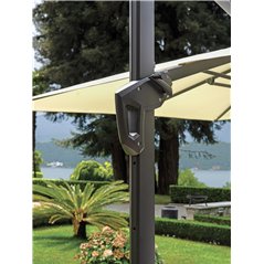 Ombrellone Tennessee Contract In Alluminio 3x3 mt Ecru' - Antracite