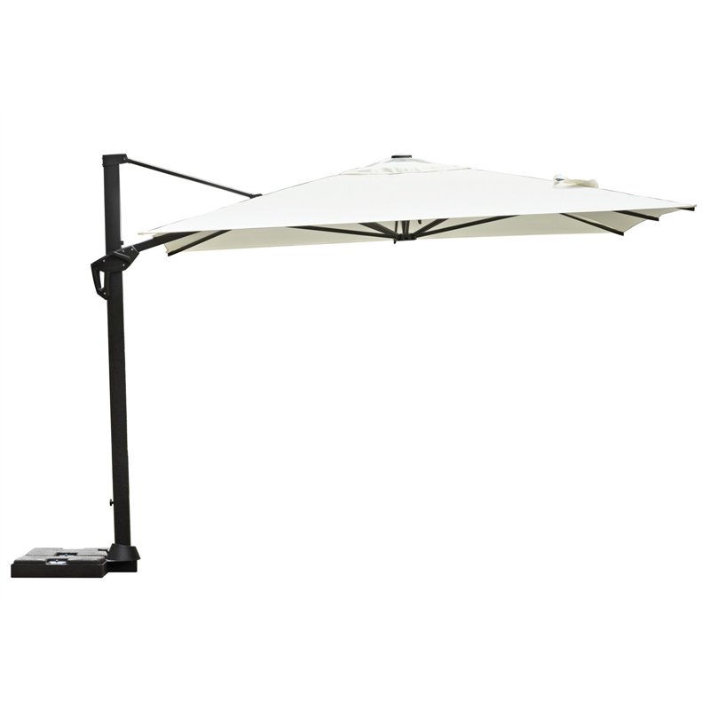 Parasol de jardin en aluminium Tennessee Contract 3x4 m Écru - Anthracite Greenwood