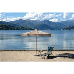 Greenwood Round Macrame Garden Parasol Ø2.5 m Wood