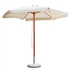 Ombrellone In Legno Ø2,85 mt Ecru' - Legno - Serie Standard