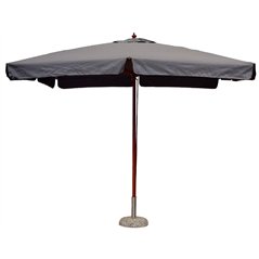 Ombrellone In Legno 3x3 mt Grigio - Legno - Serie De Lux