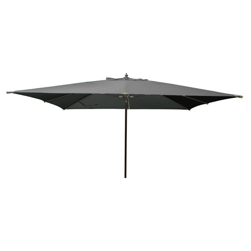 Parasol de jardin en bois gris 3 x 4 m - Série Extra Greenwood
