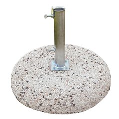 Base In Graniglietto ø60 Cm - Kg 50 - Tubo ø55 Mm Con Piastra A 4 Viti