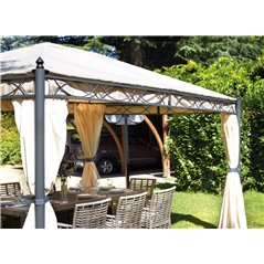 Gazebo Oregon In Ferro 3x4 m- Sabbia - Antracite