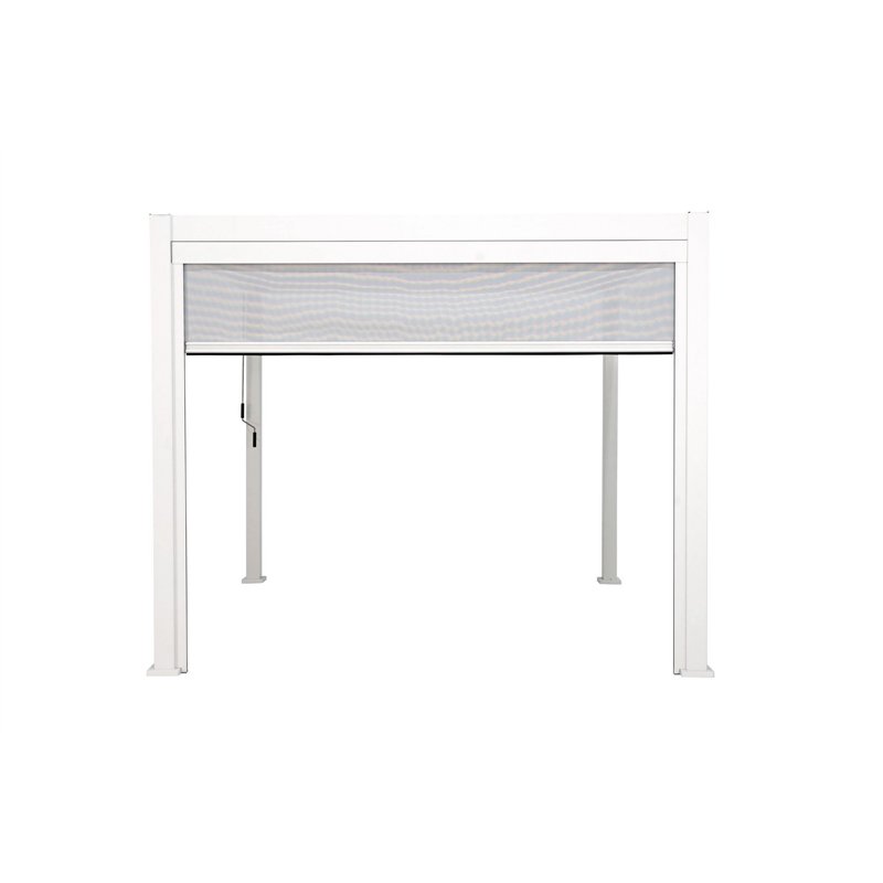 Store occultant autoroulant en Textilene pour pergola Texas 3 m blanc Greenwood