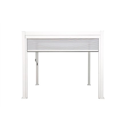 Tenda Oscurante Autoavvolgente In Textilene Per Pergola Texas 3 mt Bianco