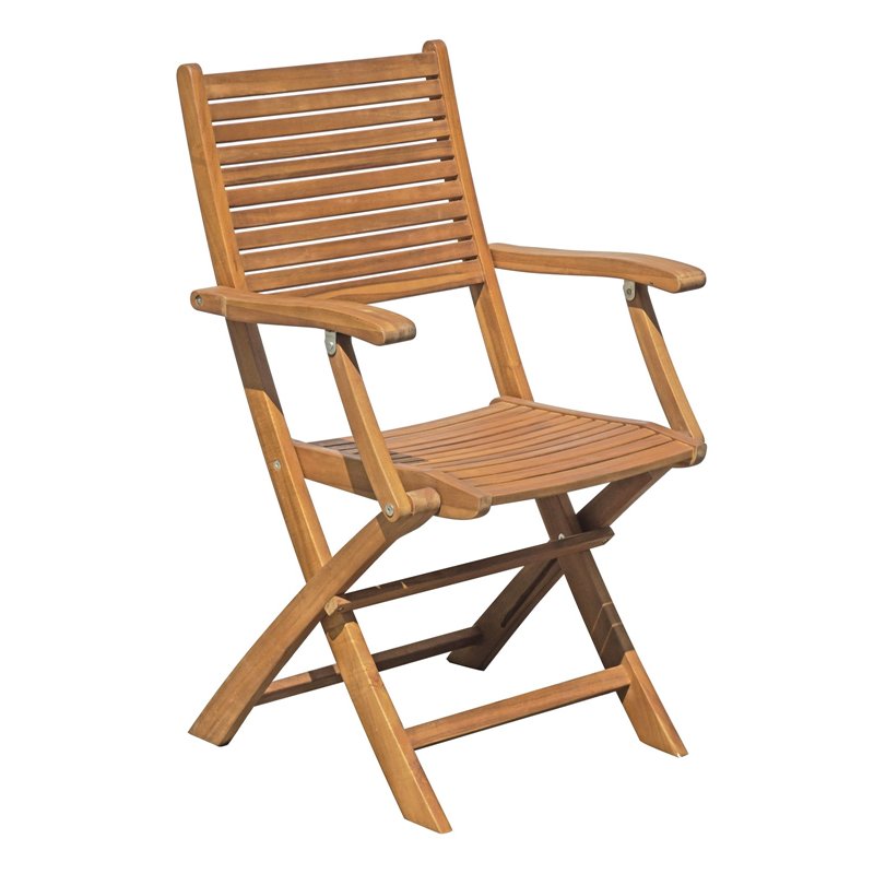 Greenwood Pietrasanta Acacia Garden Garden Chair with Armrests - Folding