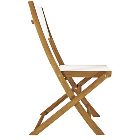 Greenwood Venturina Garden Garden Chair in Acacia without Armrests - Textilene - Folding