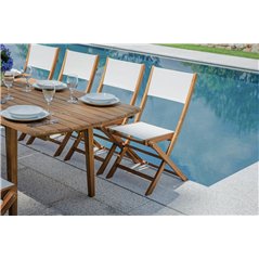 Tavolo Donoratico In Acacia 180/240x90 - Allungabile
