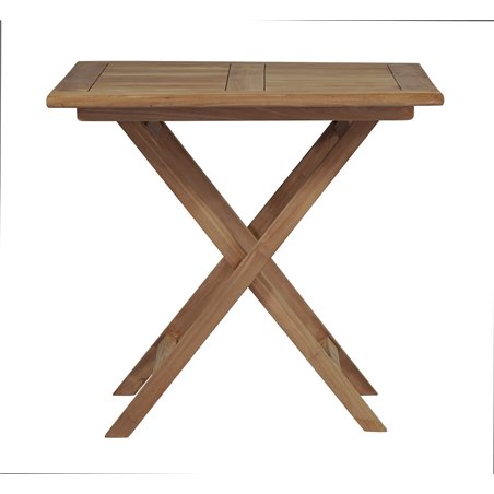 Table de jardin pliante Vulcano en teck 80x80 cm Greenwood