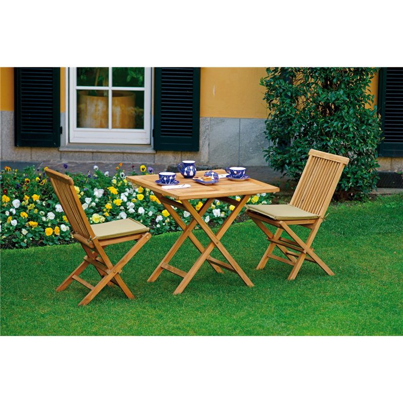 Greenwood Vulcano Teak Garden Table 80x80 cm - Folding