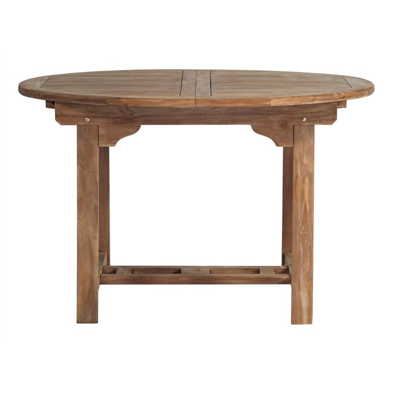 Table de jardin extensible Capraia en teck 120/170 x 120 cm Greenwood