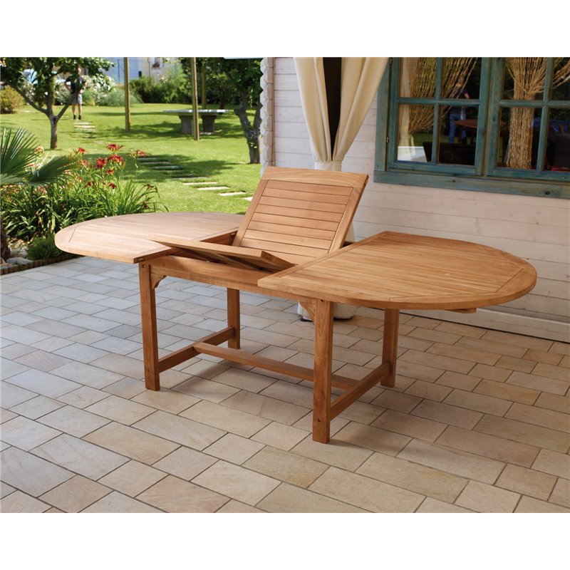 Greenwood Alicudi Teak Extendable Garden Table 180/240x120 cm