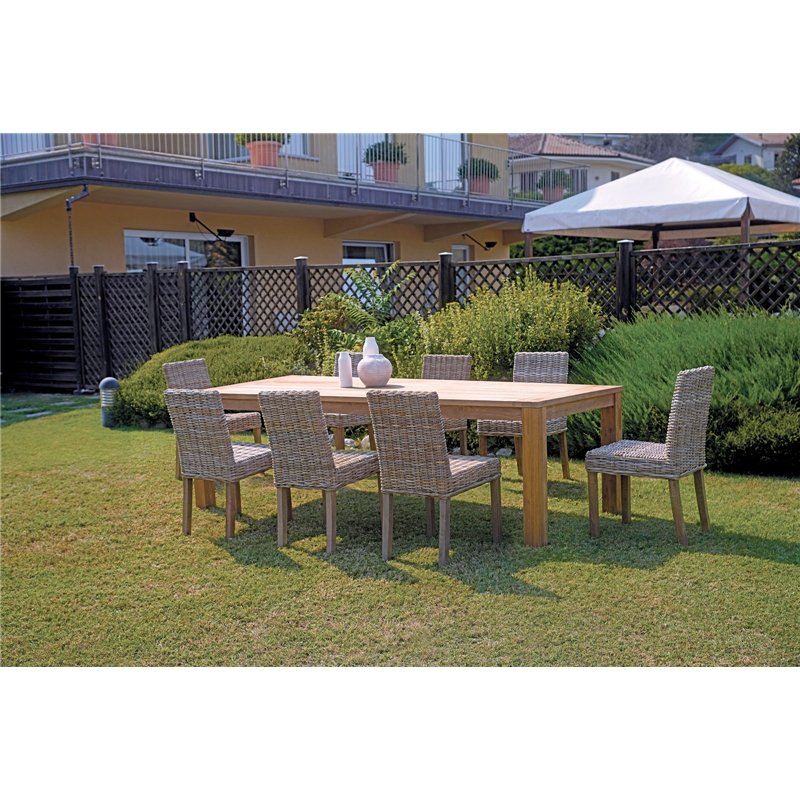 Table de jardin Jakarta en teck recyclé 250x100 cm Greenwood Table de jardin Jakarta en teck recyclé 250x100 cm Greenwood
