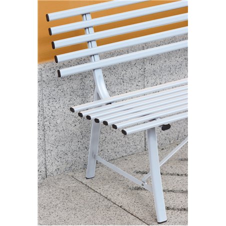 Greenwood Gallipoli Three-Seater Iron Bench - Ivory