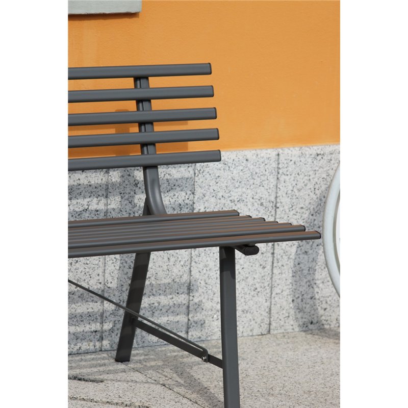 Banc en fer Gallipoli trois places - Anthracite Greenwood
