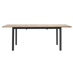 Tavolo Fuerteventura In Alluminio E Teak 150/210x90 - Antracite - Allungabile
