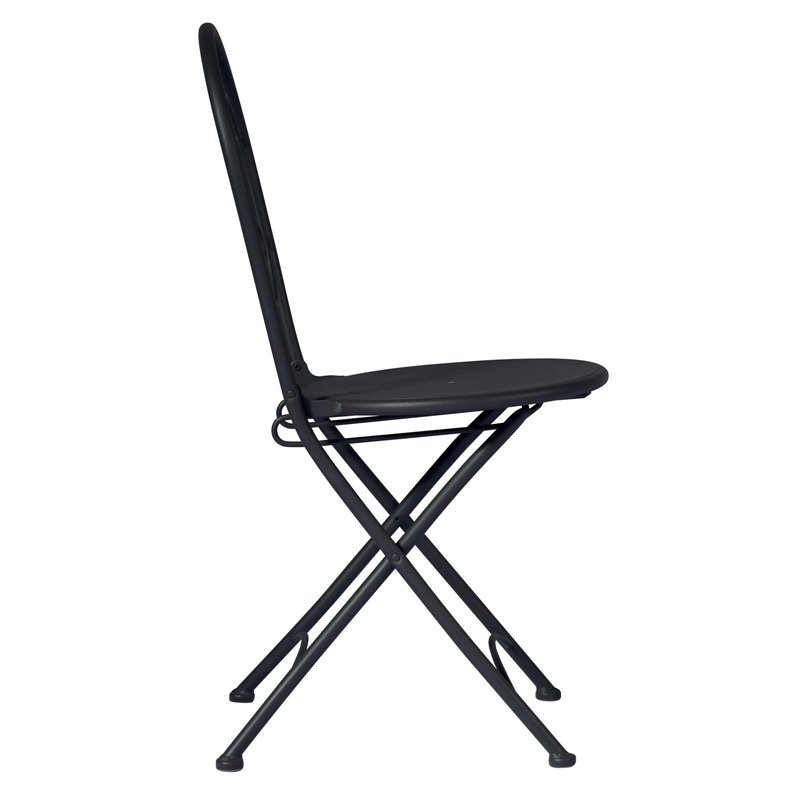 Greenwood Orta Iron Garden Chair - Anthracite - Folding