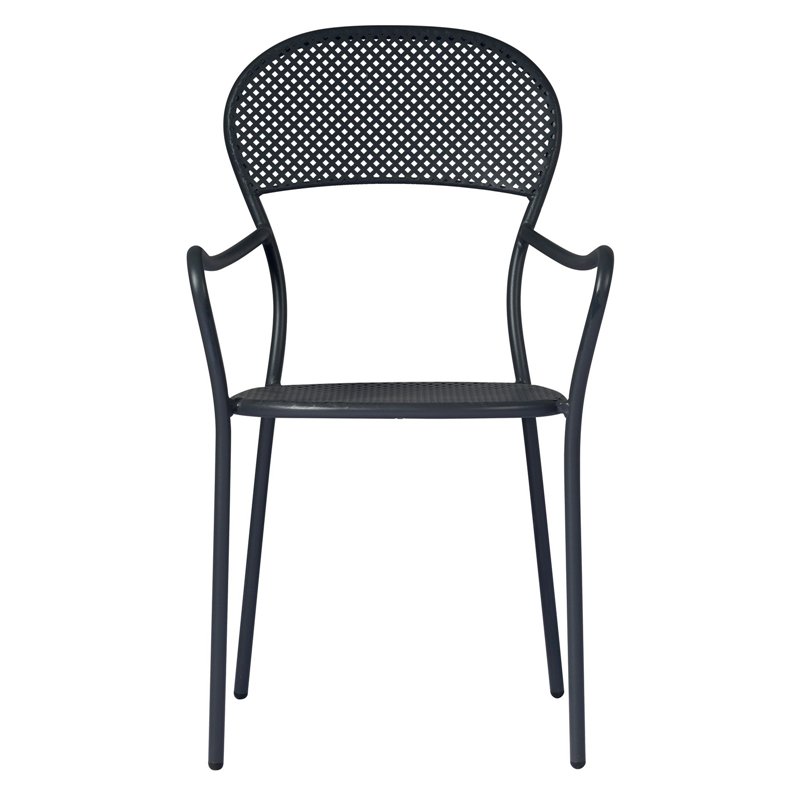 Greenwood Intra Iron Garden Chair - Anthracite