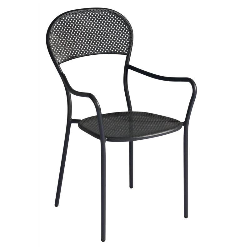 Greenwood Intra Iron Garden Chair - Anthracite