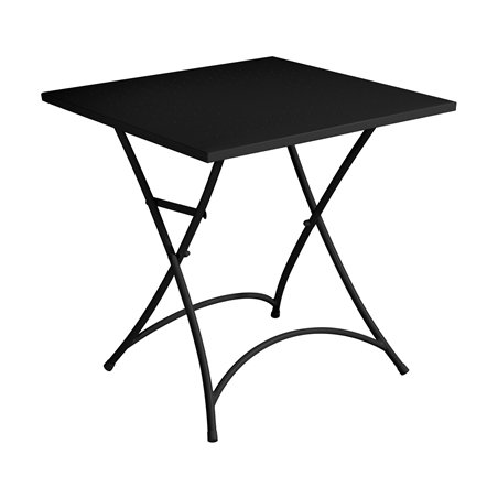 Greenwood Orta Iron Garden Table 70x70 cm - Anthracite - Folding