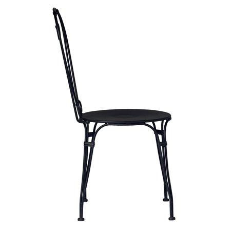 Chaise de jardin Stresa en fer - Noire Greenwood
