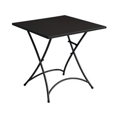 Tavolo Stresa In Ferro 70x70 cm - Nero - Pieghevole