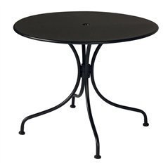 Table de jardin en fer Baveno Ø90 cm - Noire Greenwood