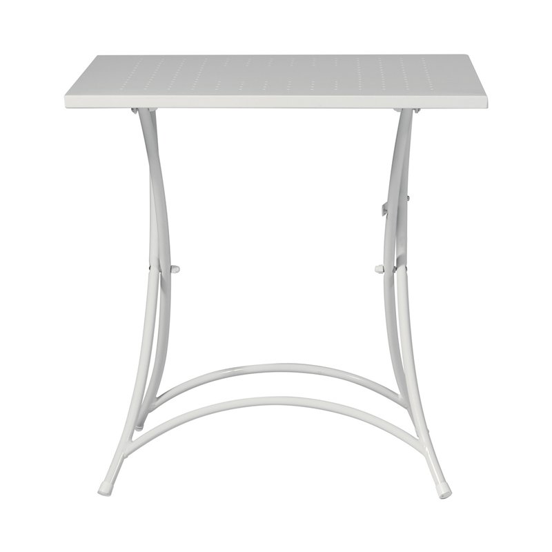 Greenwood 70x70cm Folding Iron Fish Pond Garden Table - Ivory