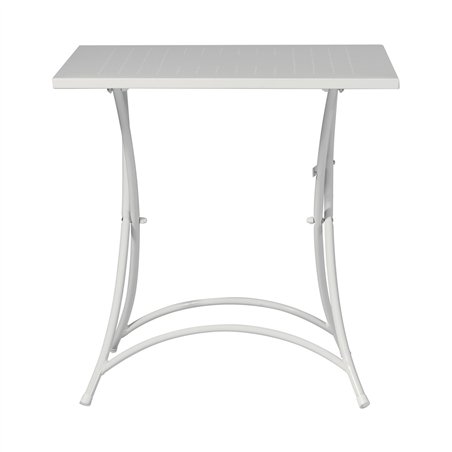 Greenwood 70x70cm Folding Iron Fish Pond Garden Table - Ivory