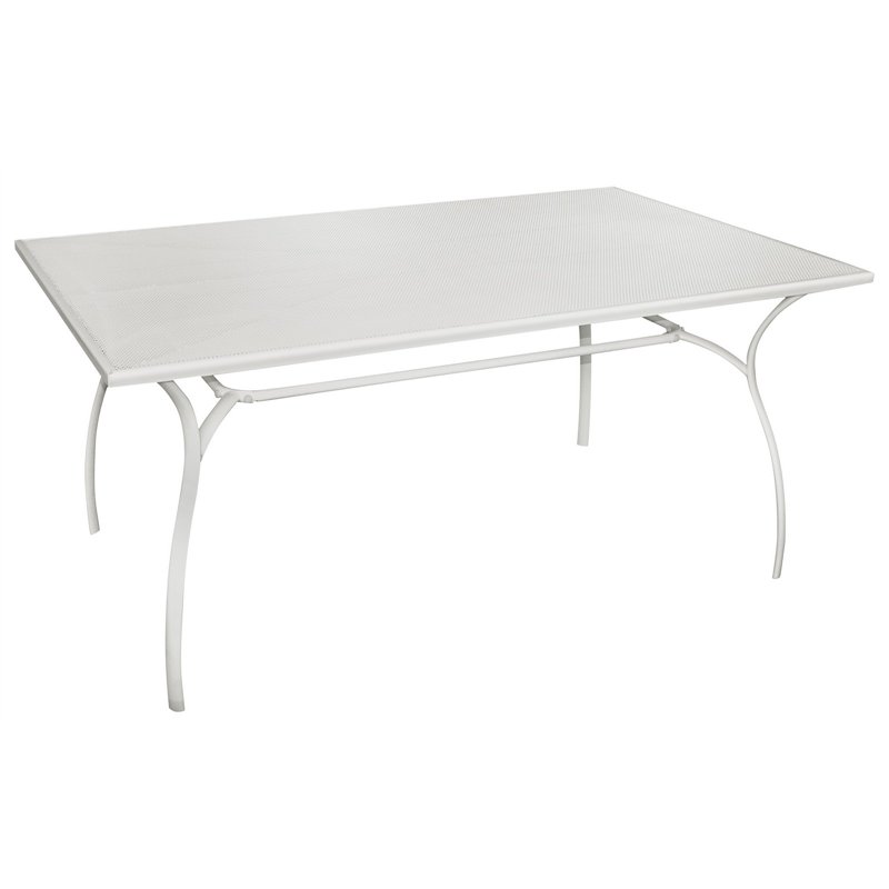 Greenwood Desenzano Iron Garden Table 160x100 cm - Ivory