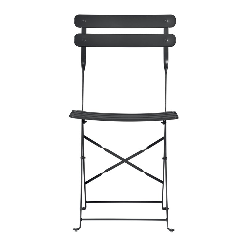 Greenwood Iron Bistro Garden Chair - Anthracite - Folding Greenwood Iron Bistro Garden Chair - Anthracite - Folding