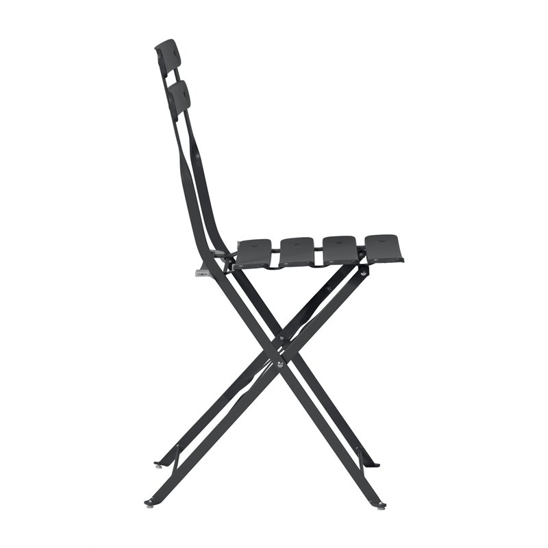 Greenwood Iron Bistro Garden Chair - Anthracite - Folding Greenwood Iron Bistro Garden Chair - Anthracite - Folding