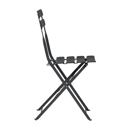 Greenwood Iron Bistro Garden Chair - Anthracite - Folding