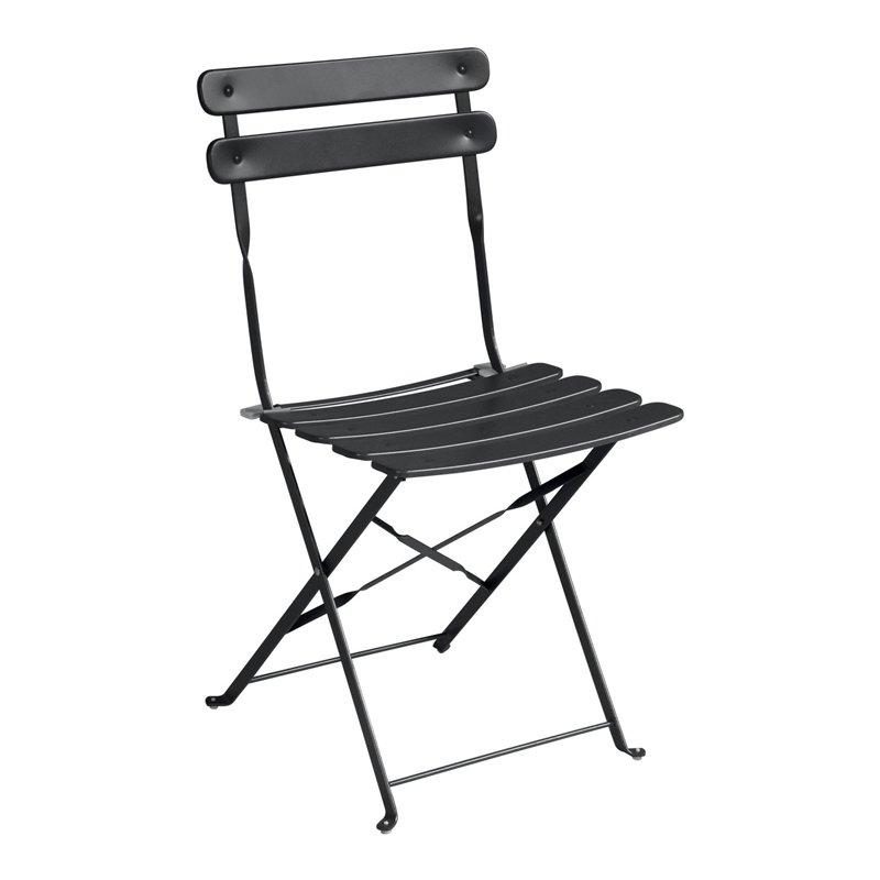 Greenwood Iron Bistro Garden Chair - Anthracite - Folding Greenwood Iron Bistro Garden Chair - Anthracite - Folding