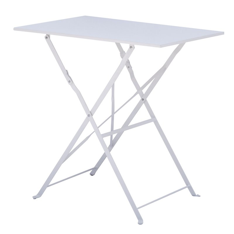 Table de jardin bistro pliante en fer 50x70 cm - Ivoire Greenwood